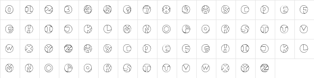 Bombastis Regular  glyph index