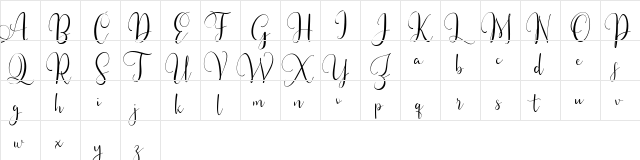 Berlynda FREE Regular  glyph index
