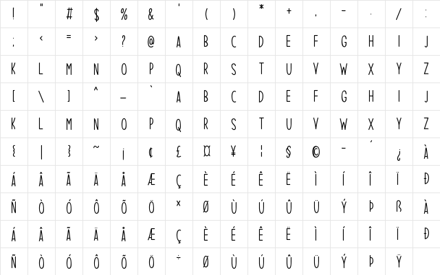 Good Mood Regular  glyph index