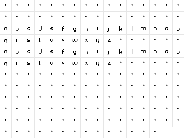 REZ Regular  glyph index