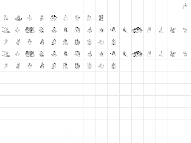 Princes Regular  glyph index