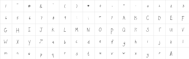 Marie Alternate  glyph index