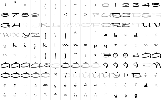 FZ JAZZY 30 STRIPED Normal  glyph index