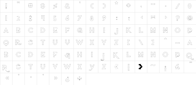 Quiet the Thief Empty  glyph index