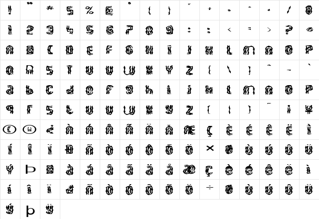 FZ WACKY 41 EX Normal  glyph index