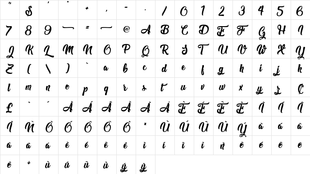 The West Gate Regular  glyph index
