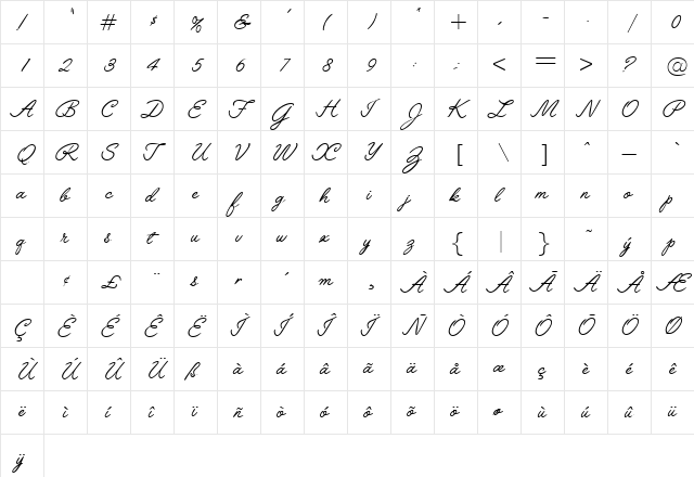 Leytonstone Regular  glyph index