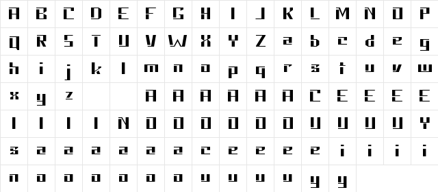 Neolion Demo Regular  glyph index