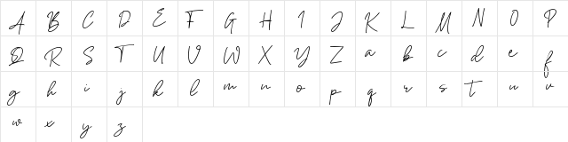 Kottario Regular  glyph index