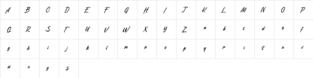 Almighty Demo Regular  glyph index