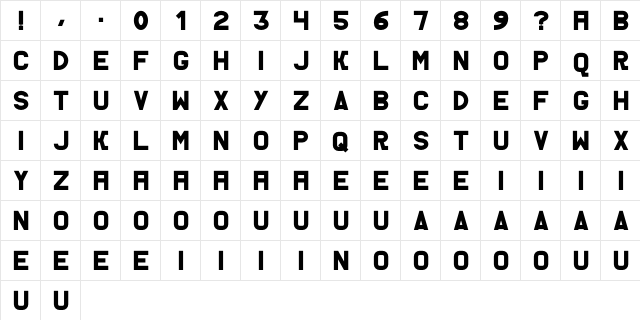 AC Thermes Solid  glyph index