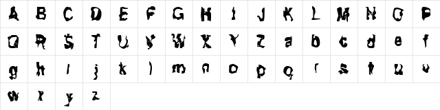 Fit of Tears Regular  glyph index
