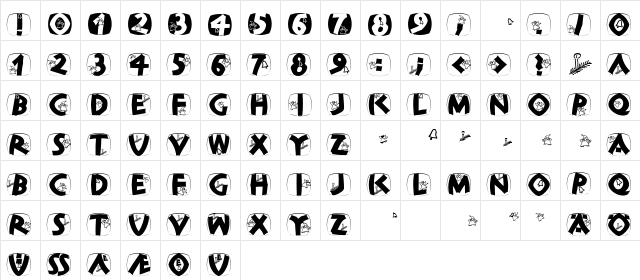 ClassiCapsXmas Regular  glyph index
