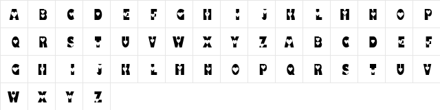 KR Love Letters Regular  glyph index