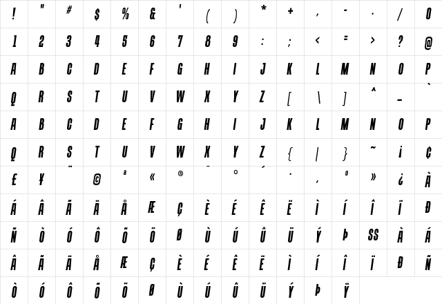 Containment Solid  glyph index