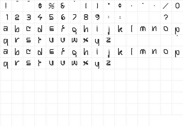 WiroCapsSSK Regular  glyph index