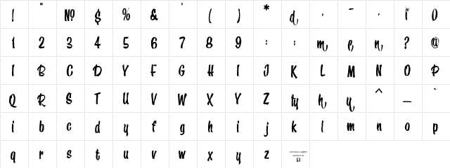 LHF Speedstyle II Extra Bold Regular  glyph index