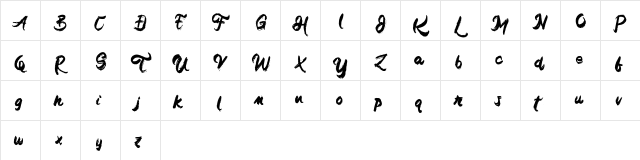 Kronos FREE Regular  glyph index