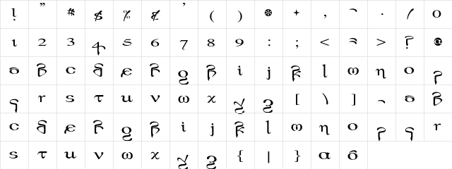 Innocence Regular  glyph index