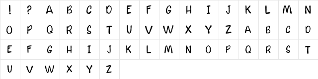 Calm Waters Regular  glyph index