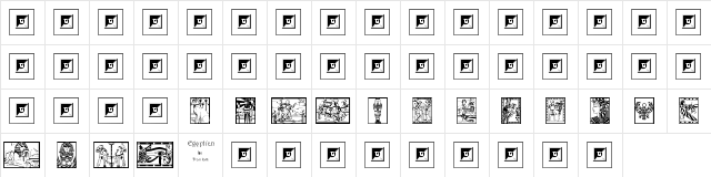 Egyptian Regular  glyph index