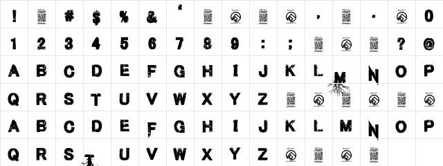 Men of Nihilist Regular  glyph index