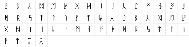 Dragon Language Regular  glyph index