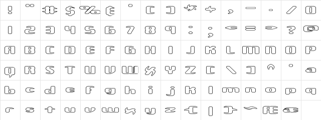 Unexplored Galaxies WO BRK Regular  glyph index