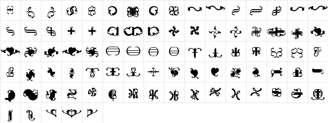 GargoilICG Regular  glyph index