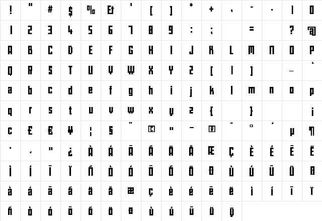 Hector Carre  glyph index