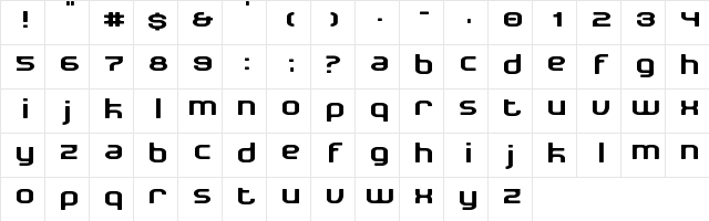 New Detroit Regular  glyph index