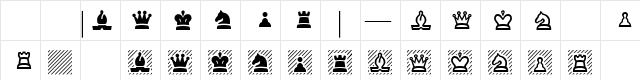 Chess SSi Regular  glyph index
