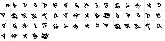 Eskis1 Regular  glyph index