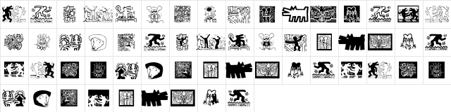 DrawingTraces Regular  glyph index