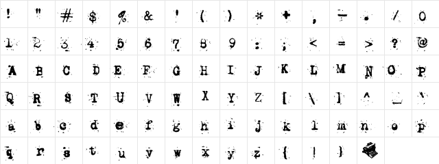 LD Fox 24 Regular  glyph index