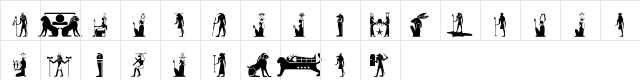 101! Hieroglyphic Dieties Regular  glyph index