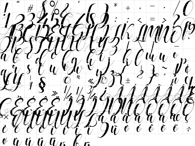 Black Stud Regular  glyph index