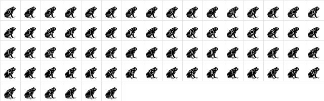 pf_frog2 Regular  glyph index