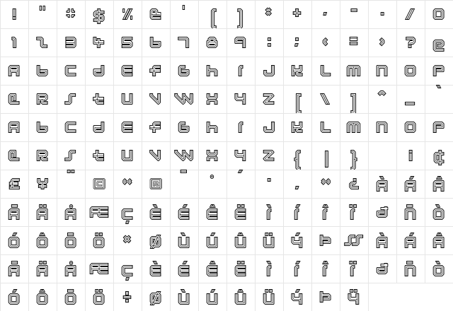Lunasol Aurora  glyph index
