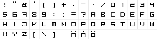 Bit5 5 pts  glyph index