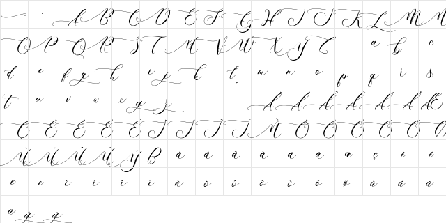 Schoolkid Light Regular  glyph index