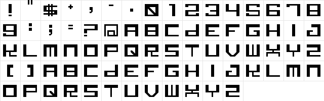 Canid Regular  glyph index