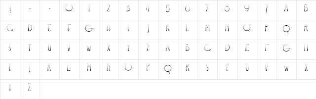 Bangkit Regular  glyph index