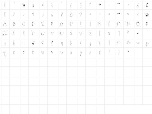 CK Breeze Regular  glyph index