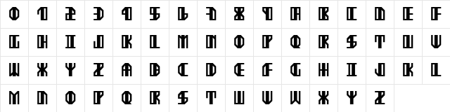 Ekster Regular  glyph index