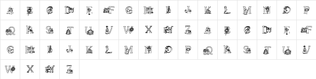 XmasAlpha Regular  glyph index