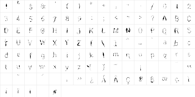 R䮮skita Regular  glyph index