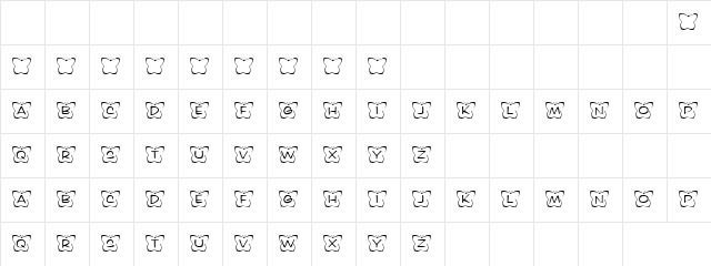 Pan Pasand Regular  glyph index