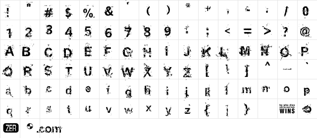 Miasm Outfection  glyph index