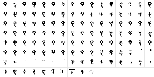 GenesisSketches Regular  glyph index